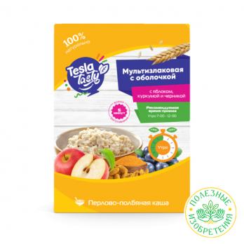 Каша перлово-полбяная Яблоко, куркума и черника
